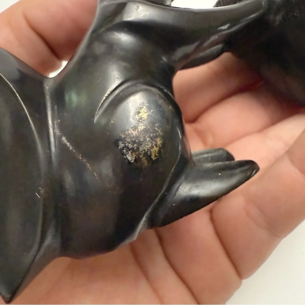 Crate & Barrel Dark Brown Metal Squirrel with Acorn Votive Candle Holder